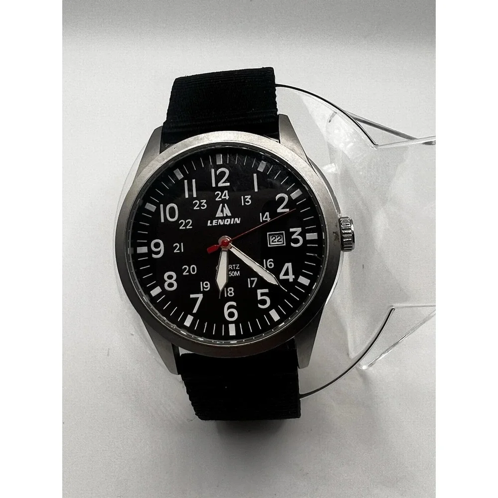 LINQIN Men's Watch Quartz 5ATM Stainless Steel No. 0550 - New Battery